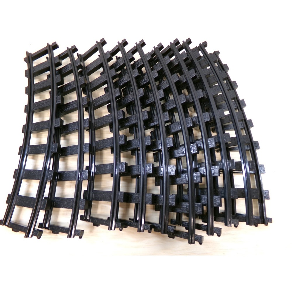 Lionel Trains Ready to Play G Gaug 14" Curved Track Black Plastic Lot of 10